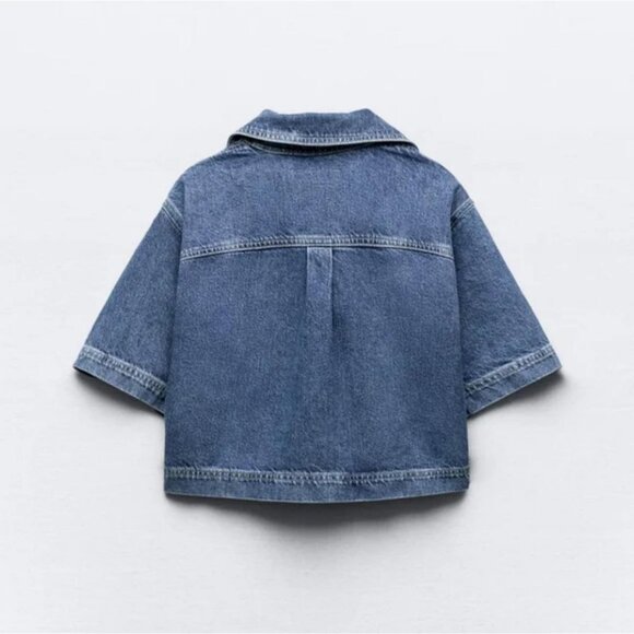 ZARA Z1975 CROPPED DENIM SHIRT - Picture 2 of 7